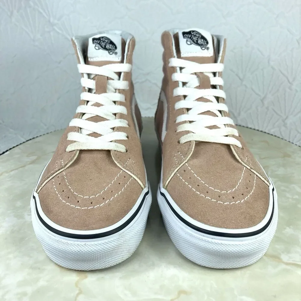 Vans Off The Wall Sk8-Hi Sneakers Womens 6.5 Pink Suede Canvas Streetwear Shoes - Picture 3 of 12